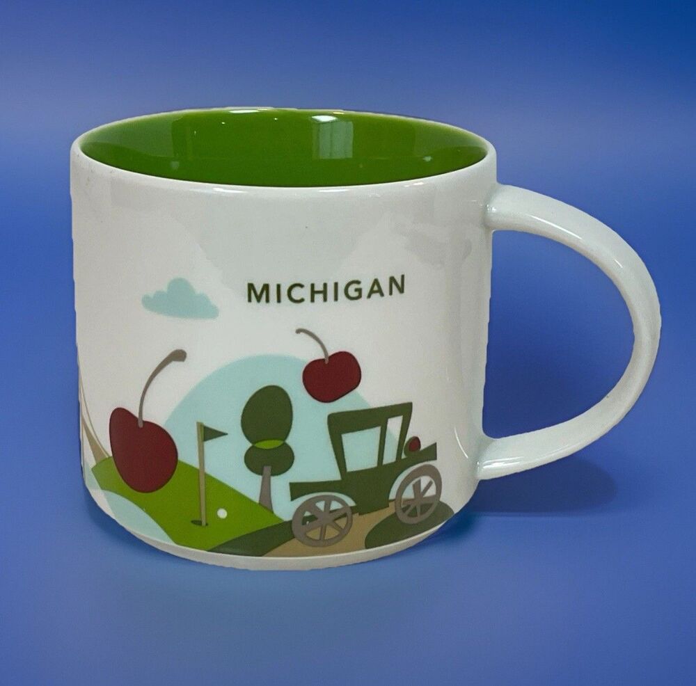 Starbucks MICHIGAN Cup Been There Series You Are Here Mug 12 Oz 2016